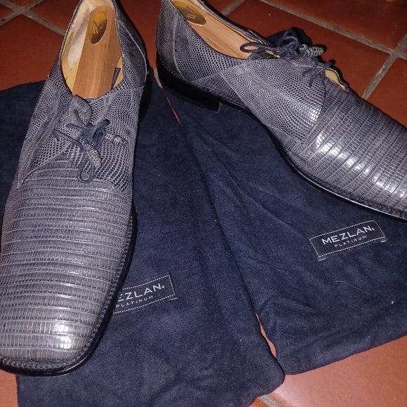 Mezlan Platinum Genuine Lizard Men\'s Oxford Size 15 main image 6